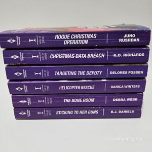 Harlequin Intrigue Lot of 6 Romance Books Beach Travel Reads Misc Themes